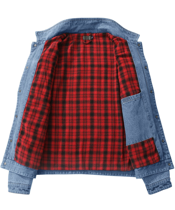 Stilla | Herre Denim Wandererjakke - Flannel fyldt