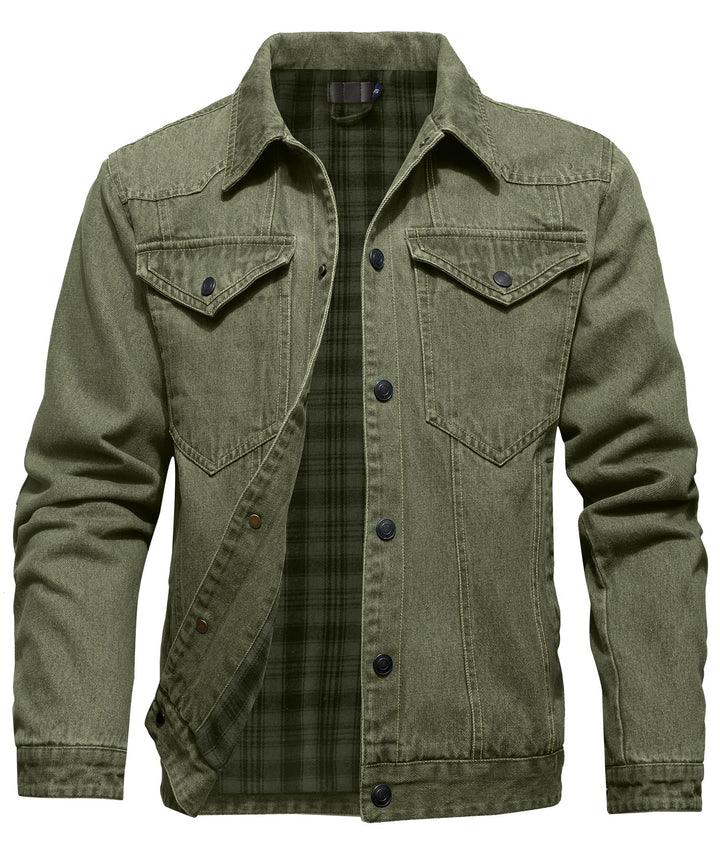 Stilla | Herre Denim Wandererjakke - Flannel fyldt