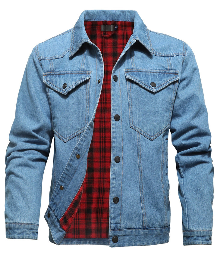 Stilla | Herre Denim Wandererjakke - Flannel fyldt