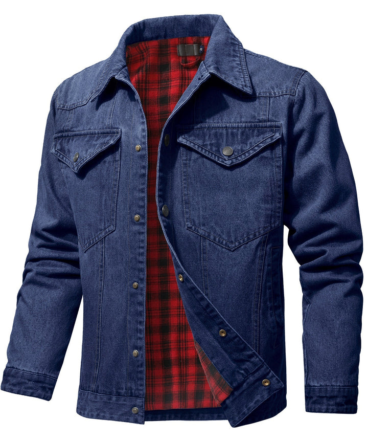 Stilla | Herre Denim Wandererjakke - Flannel fyldt
