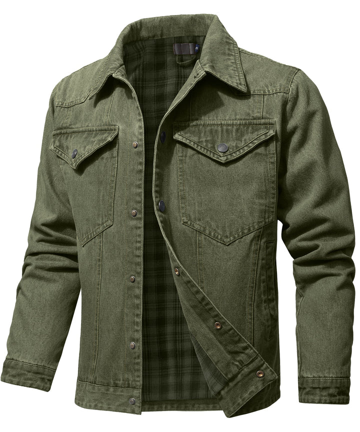 Stilla | Herre Denim Wandererjakke - Flannel fyldt