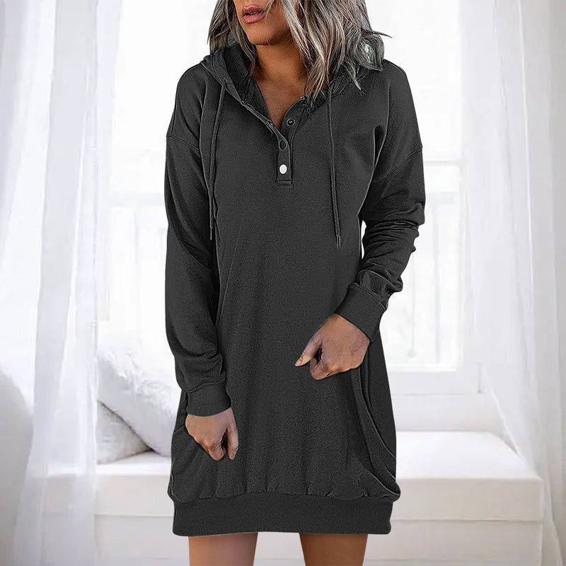 Stilla | Minimalistisk Lang Dame-Hoodie