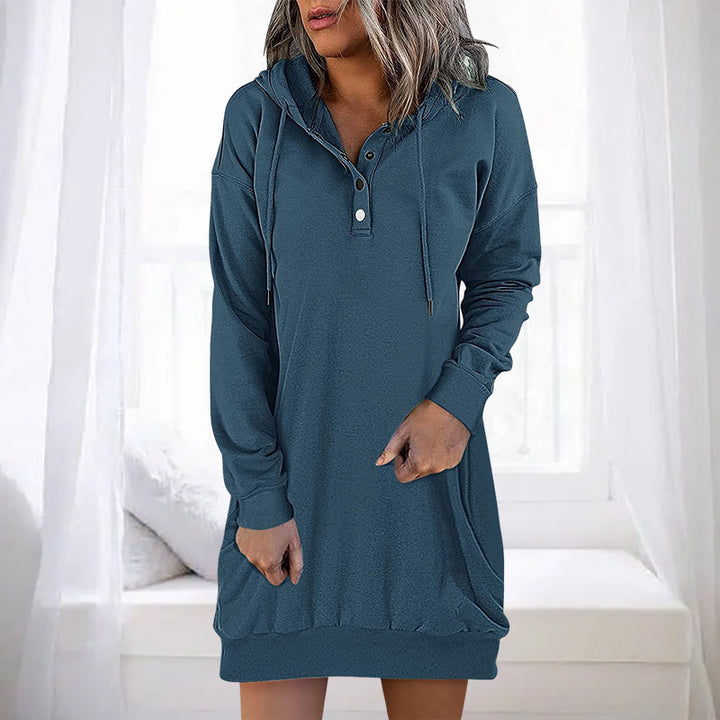 Stilla | Minimalistisk Lang Dame-Hoodie