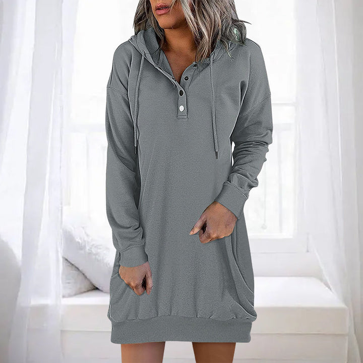 Stilla | Minimalistisk Lang Dame-Hoodie