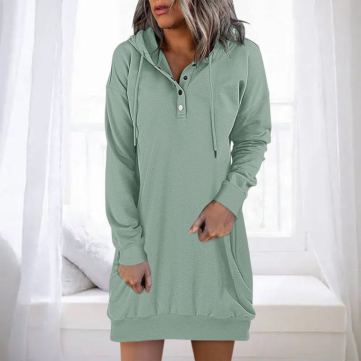 Stilla | Minimalistisk Lang Dame-Hoodie