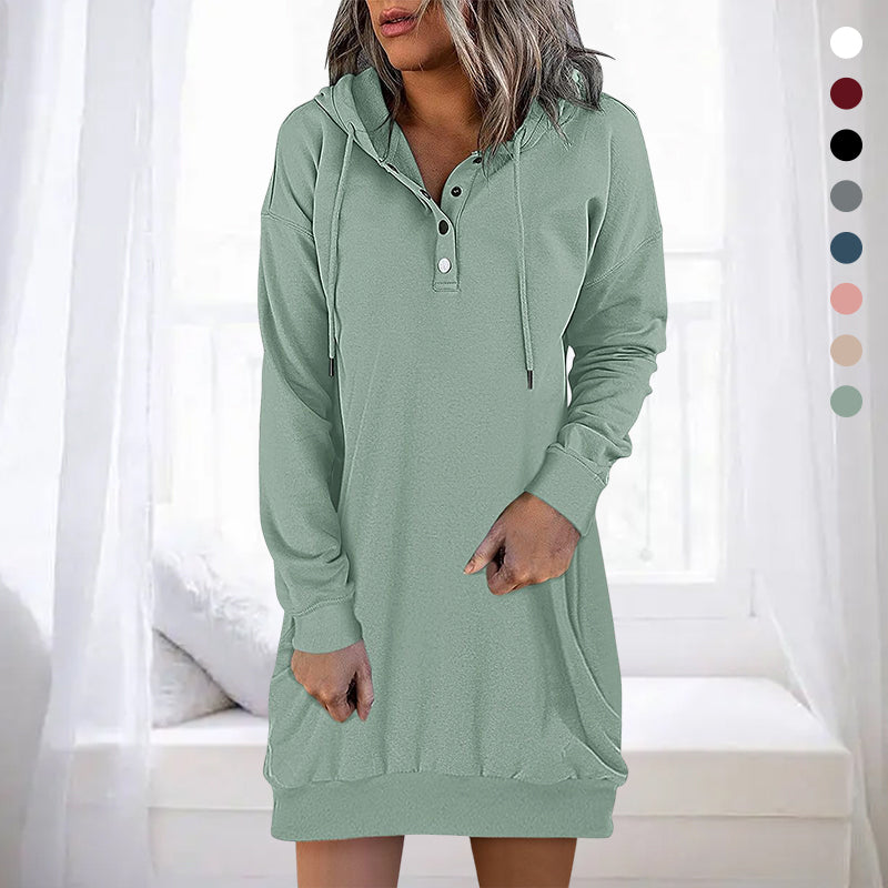 Stilla | Minimalistisk Lang Dame-Hoodie