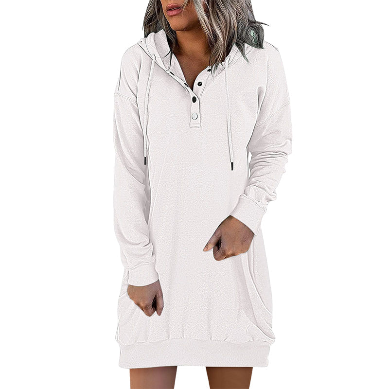 Stilla | Minimalistisk Lang Dame-Hoodie