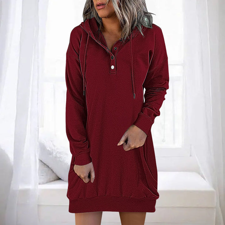 Stilla | Minimalistisk Lang Dame-Hoodie