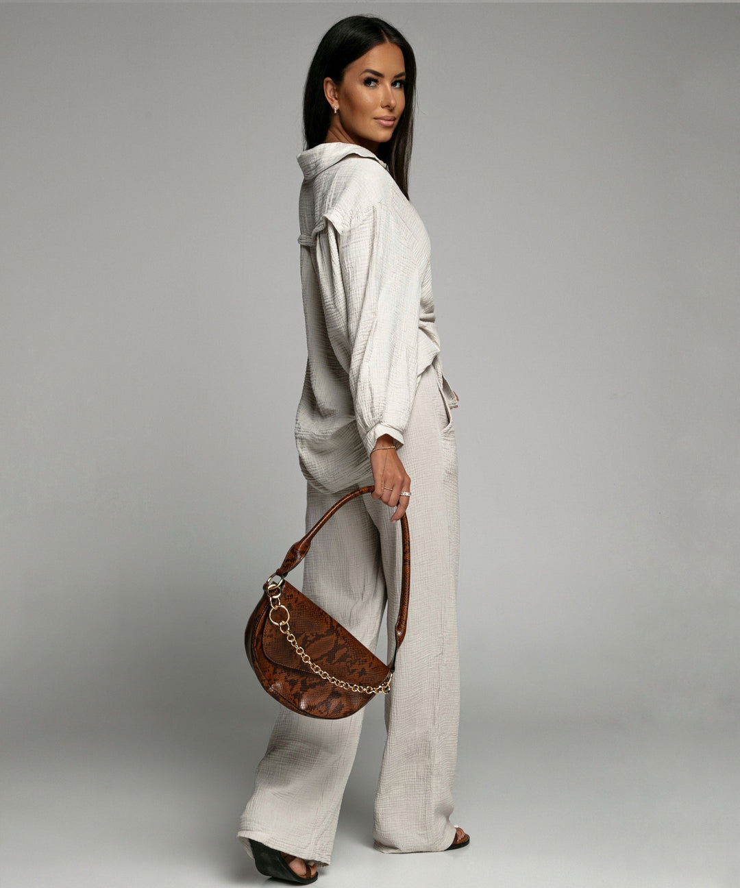 Stilla | Let Musselin Bluse Beige