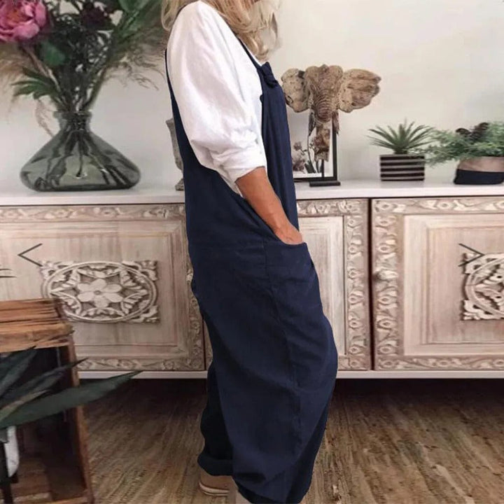 Stilla | Overalls Jumpsuit Lavet Af Løst Bundet Bomuld Og Hør