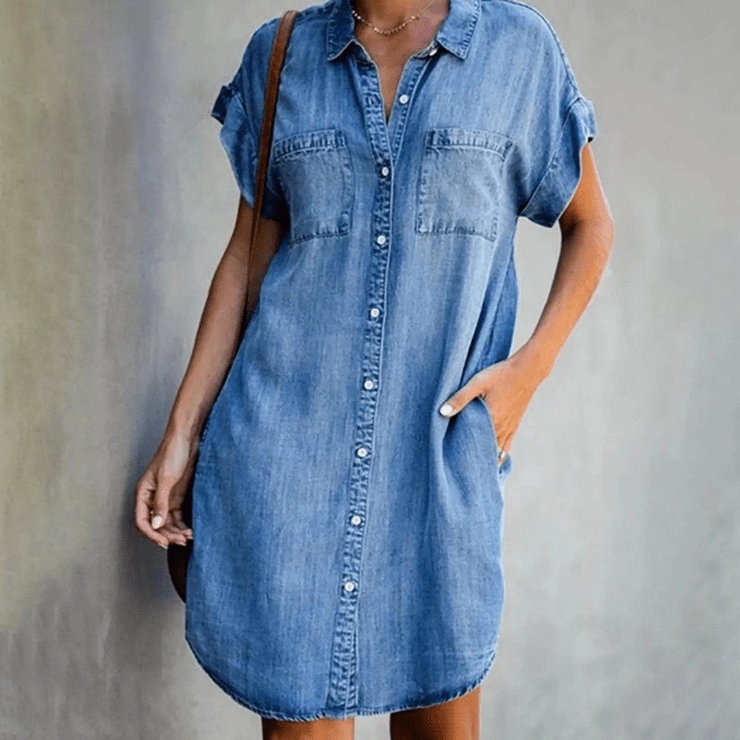 Stilla | Casual jeans skjortekjole