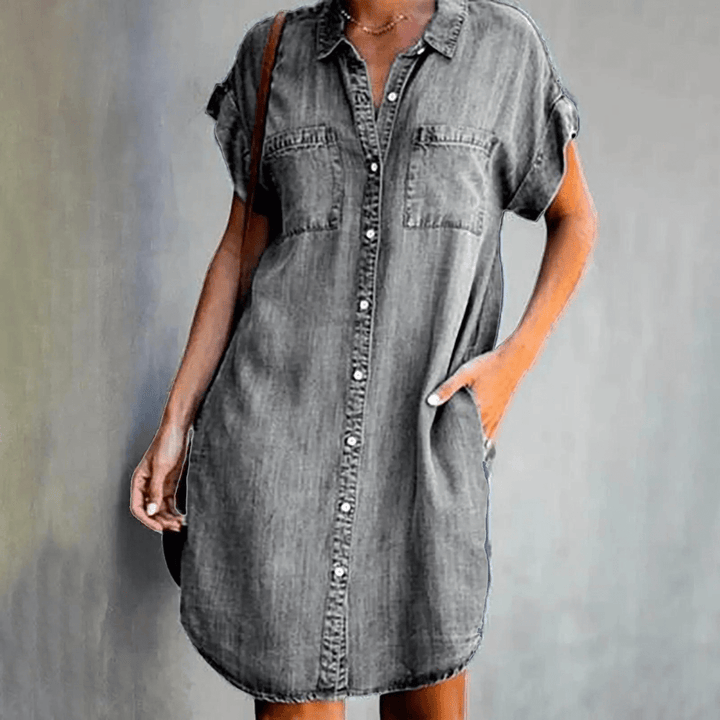 Stilla | Casual jeans skjortekjole