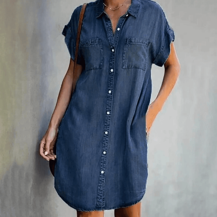 Stilla | Casual jeans skjortekjole