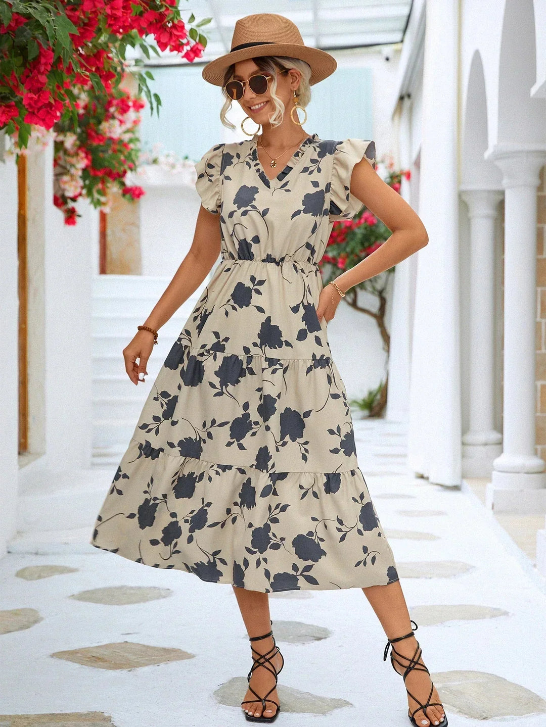 Stilla | Blomster A-Line Kjole
