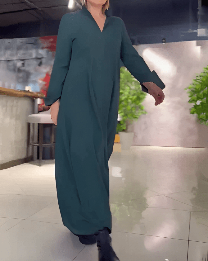 Stilla | Lett Maxi Kjole, Dame Løs Sommerkjole Lavet Af Polyester
