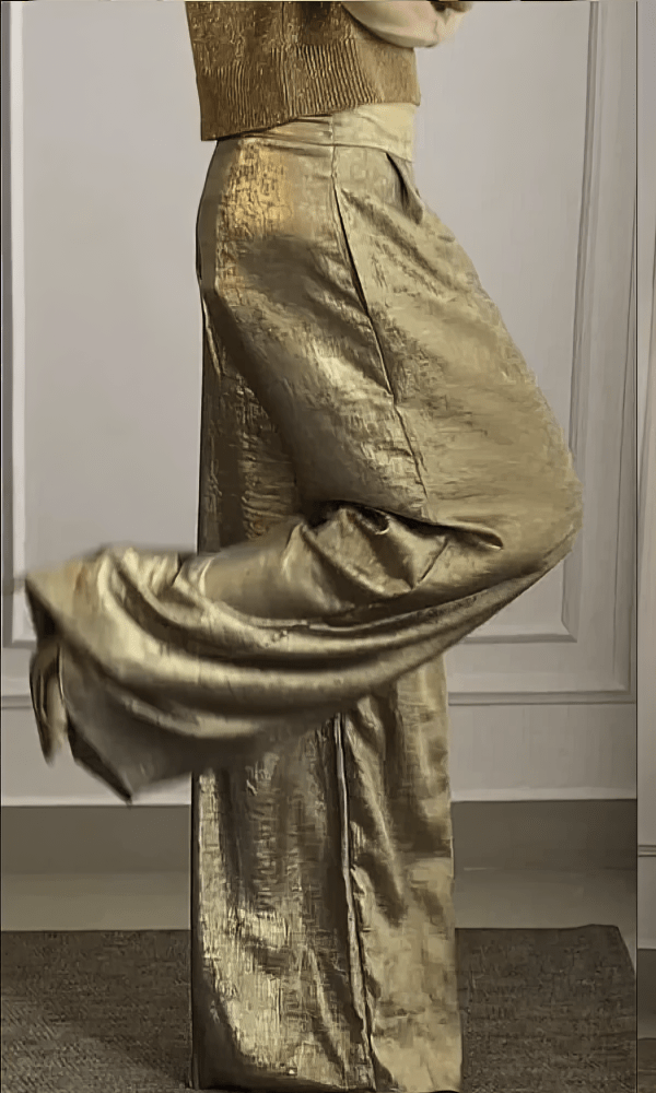 Stilla | Metallic Bluse Og Bukser Sæt