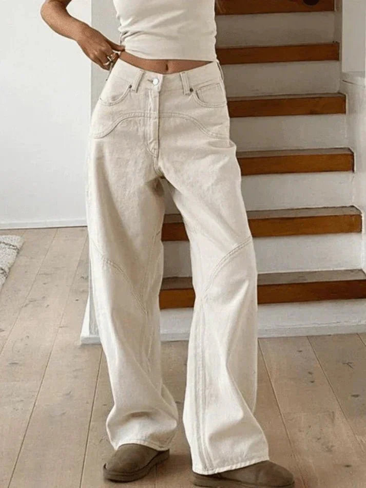 Stilla | Marie Baggy Jeans Med Høj Talje