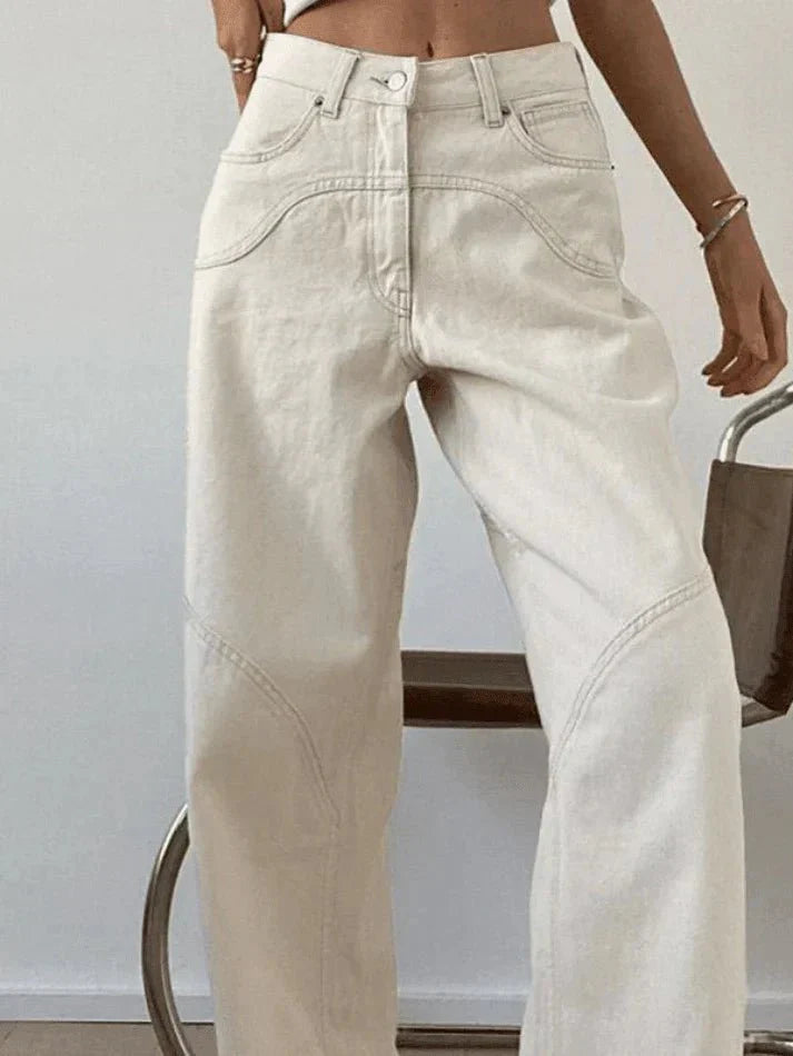 Stilla | Marie Baggy Jeans Med Høj Talje