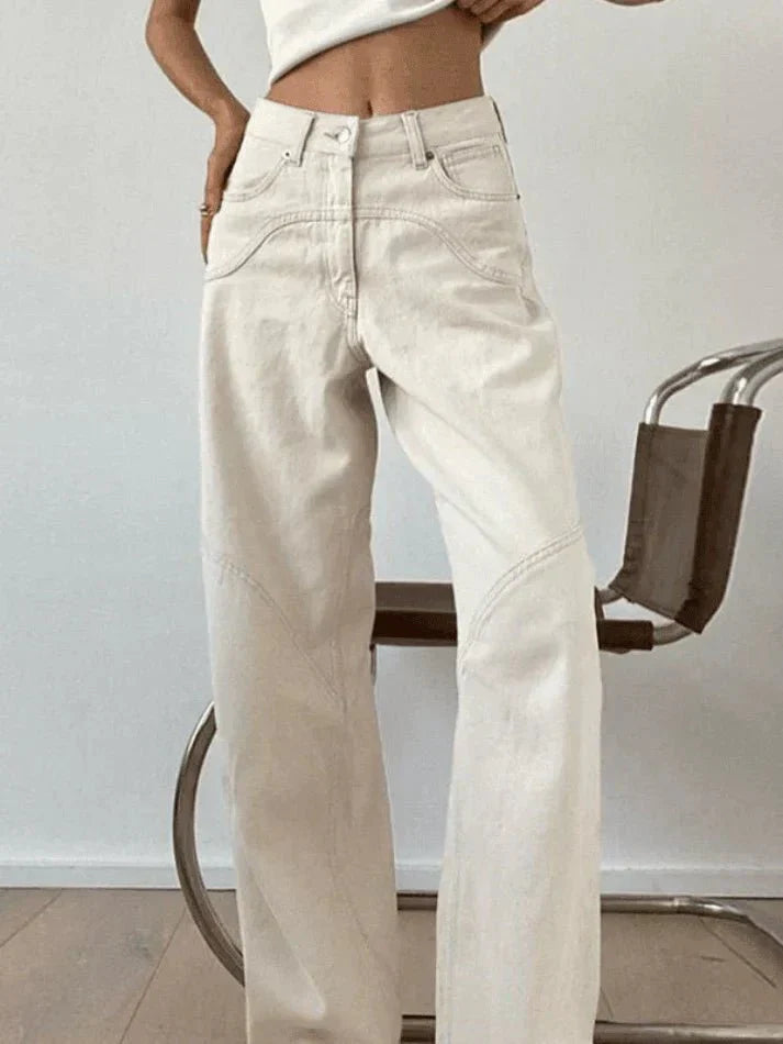 Stilla | Marie Baggy Jeans Med Høj Talje