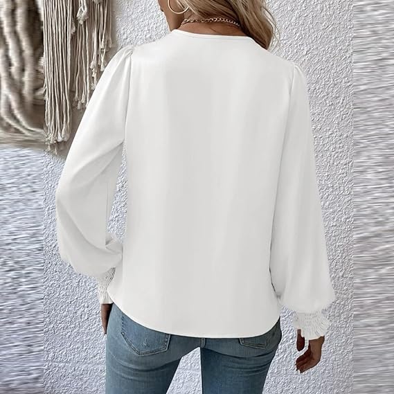 Stilla | Rynket Langærmet Bluse