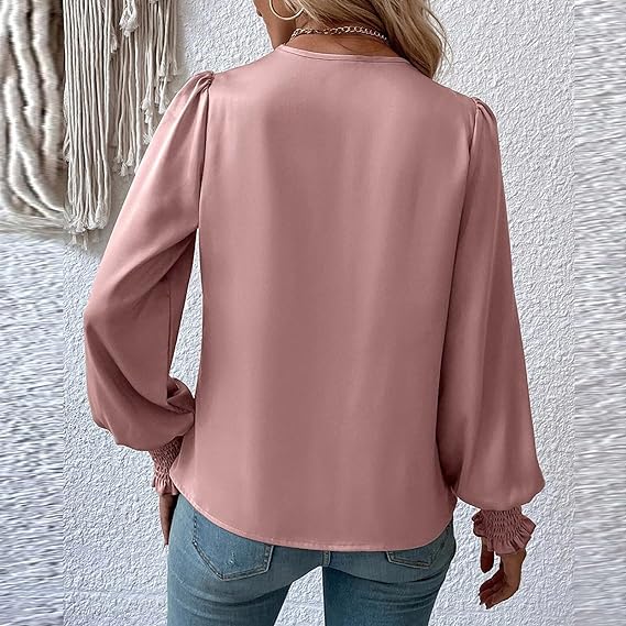 Stilla | Rynket Langærmet Bluse