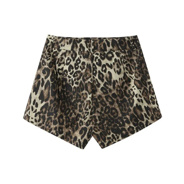Stilla | Shorts med leopardmønster