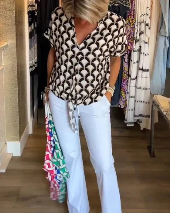 Stilla | Trykt Bluse
