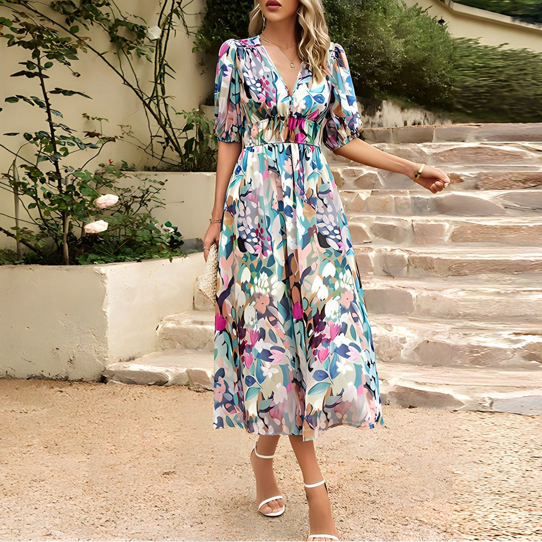 Stilla | Floral Midikjole