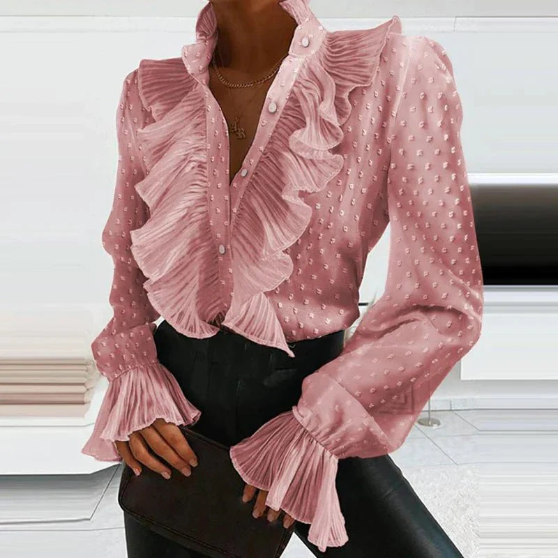 Stilla | Rynket chiffonbluse