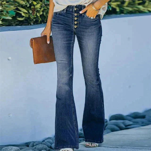 Stilla | Flared jeans med høj talje