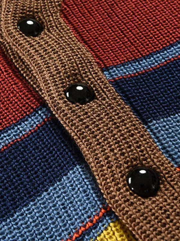 Stilla | Stripet Herrer Strikjakke Sweatshirt