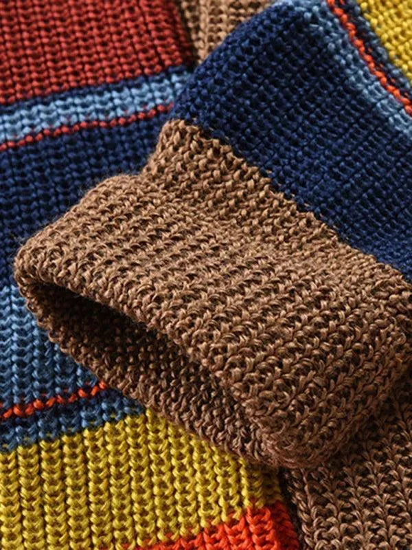Stilla | Stripet Herrer Strikjakke Sweatshirt