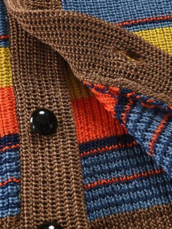 Stilla | Stripet Herrer Strikjakke Sweatshirt