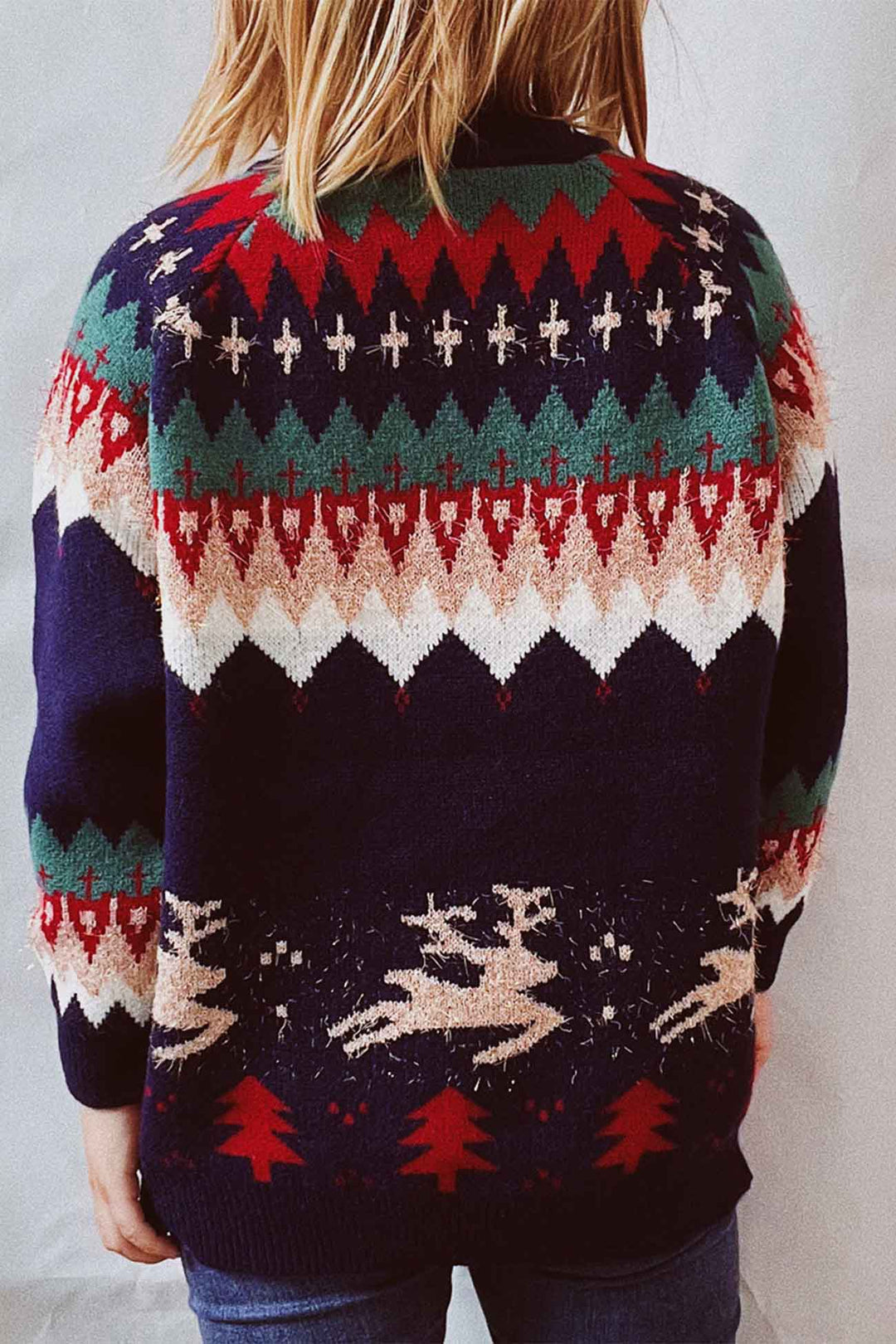 Stilla | Langærmet sweater med dyb skulderparti og rund halsudskæring