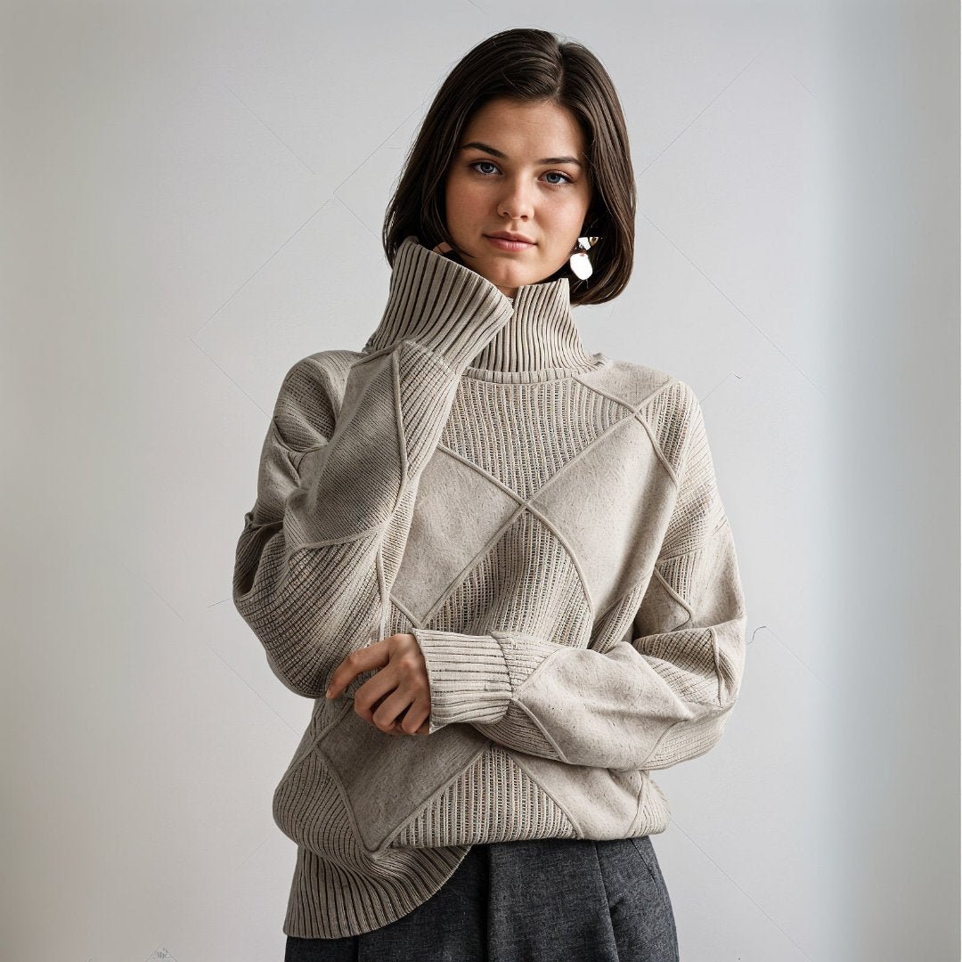 Stilla | Damepullover Af Cashmere Med Rhombus