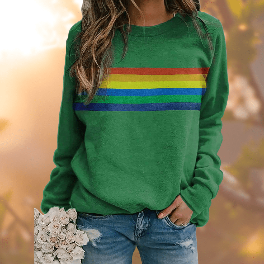 Stilla | Regnbuestribe Sweatshirt