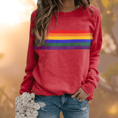 Stilla | Regnbuestribe Sweatshirt