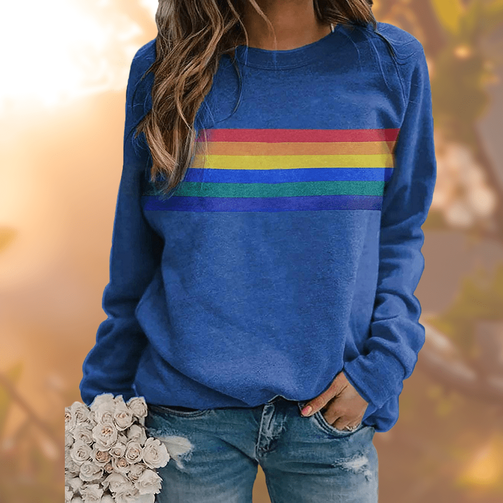 Stilla | Regnbuestribe Sweatshirt