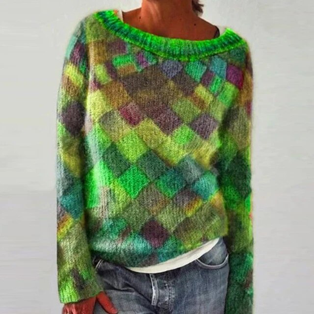 Stilla | Farverig og stilfuld rundhals-pullover