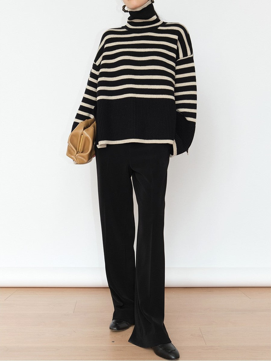 Stilla | Rullekrave Strikpullover