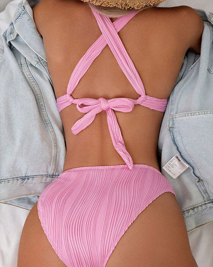 Stilla | Enkel, Sexet Bikini Med En Dyb V-hals