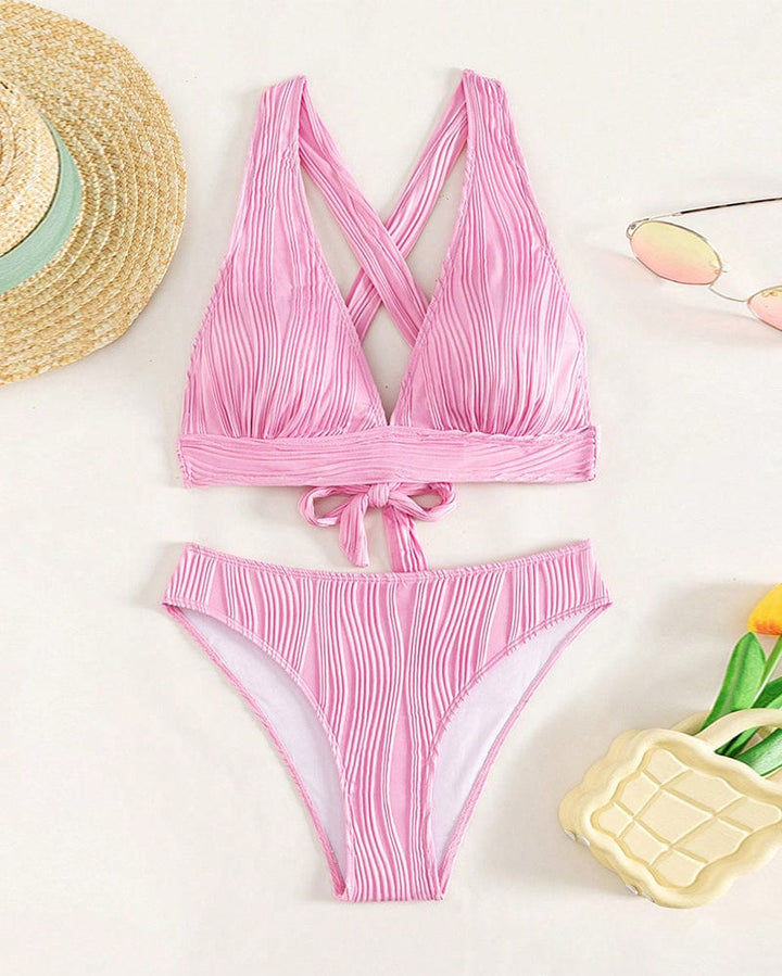 Stilla | Enkel, Sexet Bikini Med En Dyb V-hals