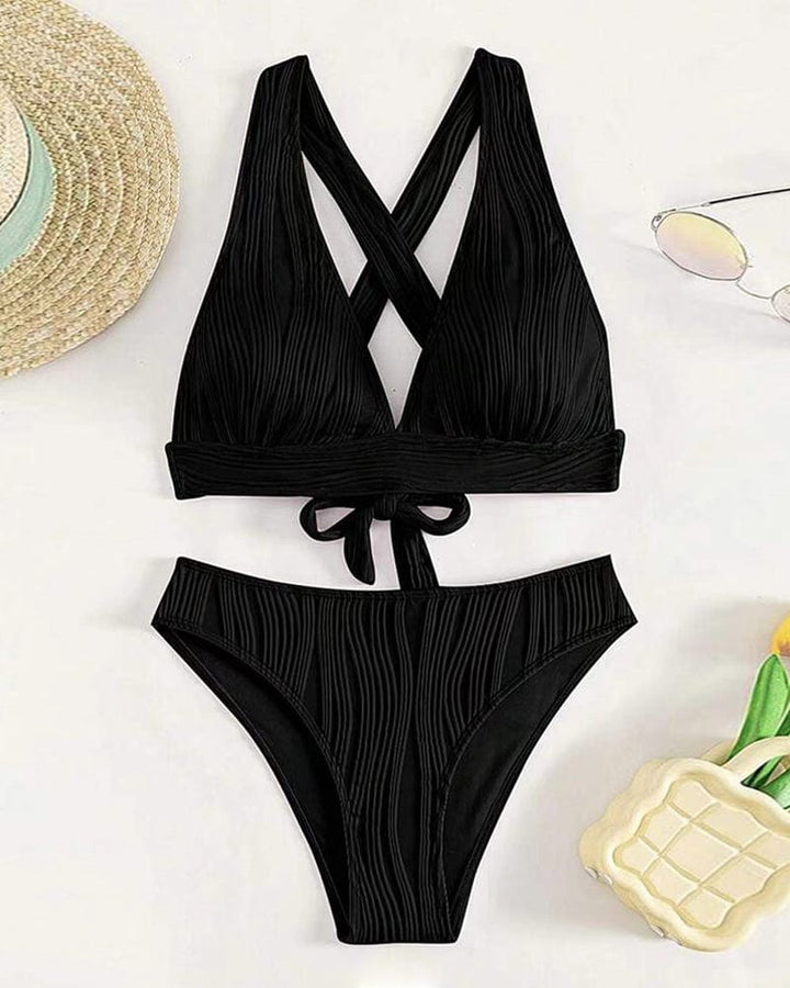 Stilla | Enkel, Sexet Bikini Med En Dyb V-hals