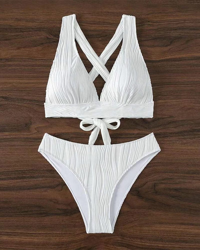 Stilla | Enkel, Sexet Bikini Med En Dyb V-hals