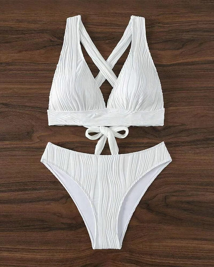 Stilla | Enkel, Sexet Bikini Med En Dyb V-hals