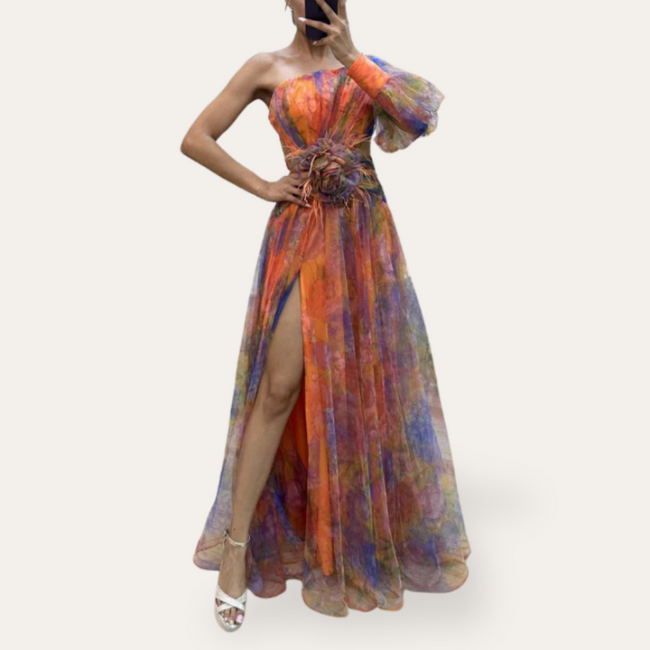 Stilla | Kvinders One shoulder Chiffon Kjole