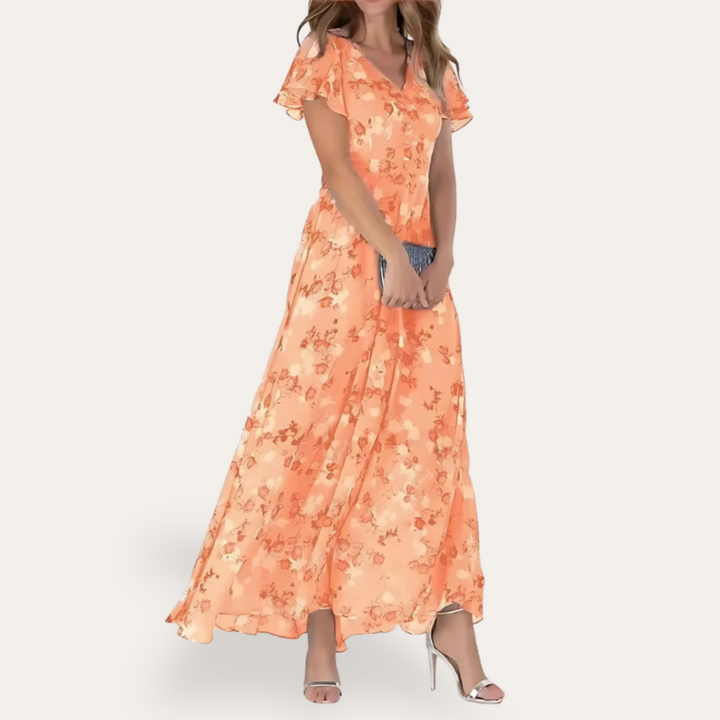 Stilla | Kvinders Blomster Chiffon Maxi Kjole