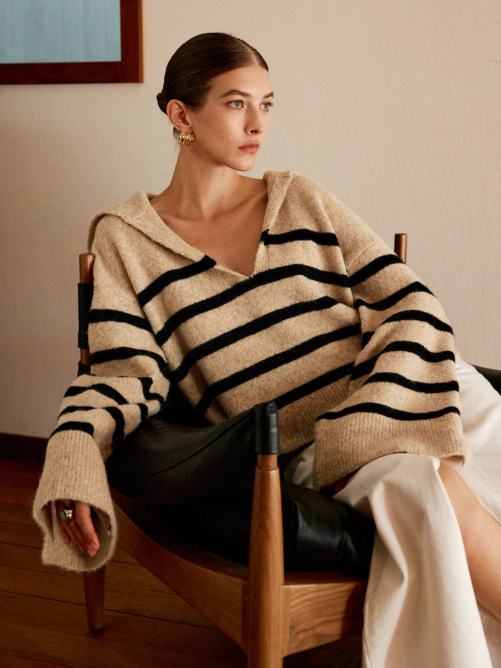 Stilla | Overdimensioneret Stribet Sweatshirt til kvinder