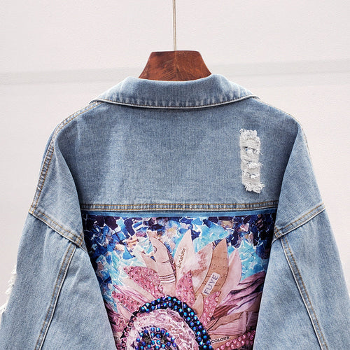 Stilla | Oversized Dame Denim Jakke