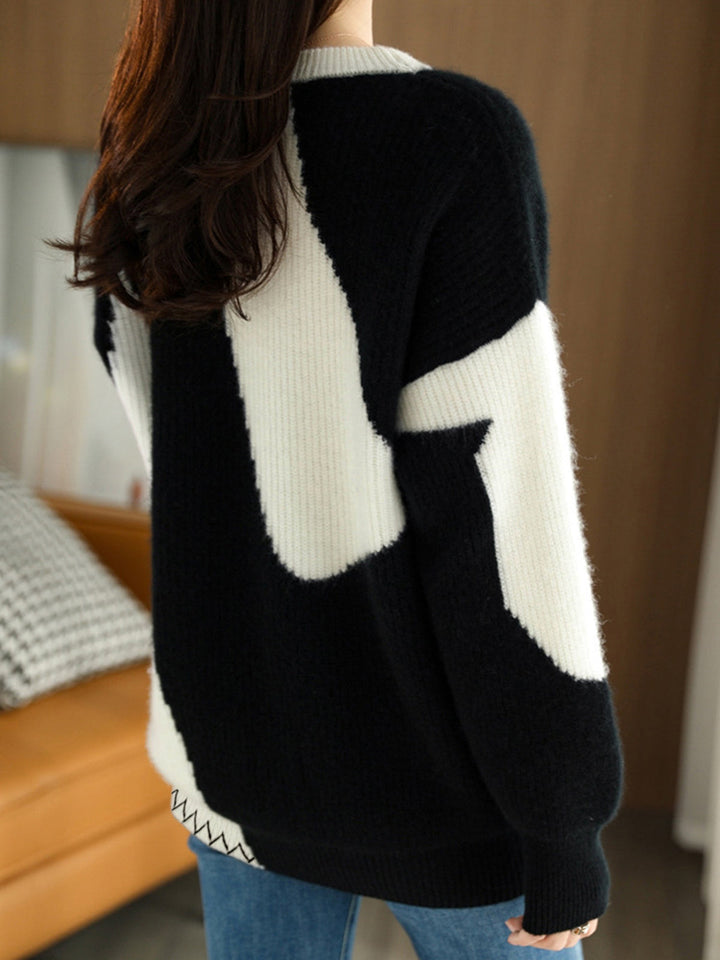 Stilla | Overdimensioneret zebra-print sweater til kvinder